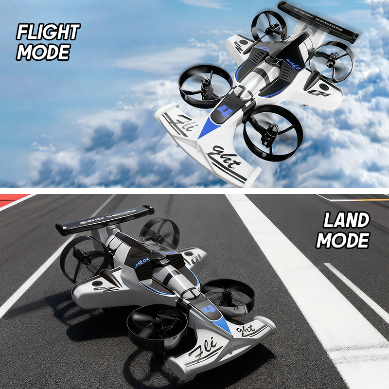 Rc Helicopter Electric - Mini Dron 2w1 Samolot-Lekarca Powietrzno-Terenowy 2.4G